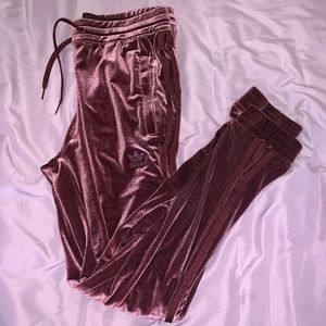 Adidas women’s maroon velour track pants